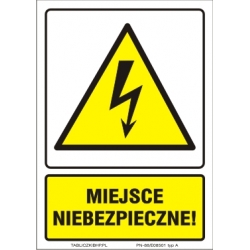 Znak elektryczny - Miejsce niebezpieczne